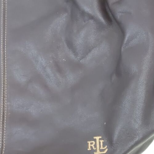 Cartera Lauren Ralph Lauren Cuero Marrón Estilo Occidental Vintage Retro Sin Correa - Imagen 2 de 11