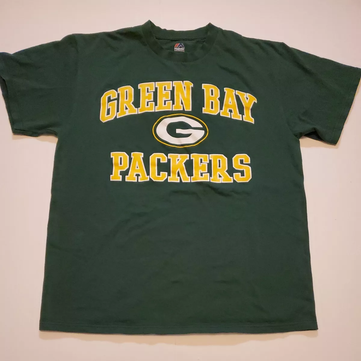 Green Bay Packers Football NFL Majestic Green Men s T Shirt Large
