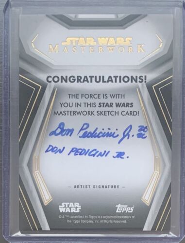 2020 Star Wars Masterworks Don Pedigini Jr Sketch Card of Lando / Donald Glover - Picture 3 of 3