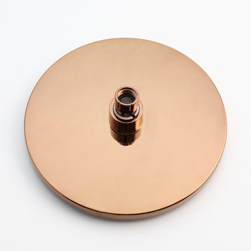 Juego de grifos de ducha de oro rosa de montaje en pared grifo mezclador de llenado de bañera de ducha manual lluvia - Imagen 5 de 9