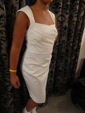 Stunning cream satin dress. Lipsey 8 worn once. sexy. prom, wedding? formal