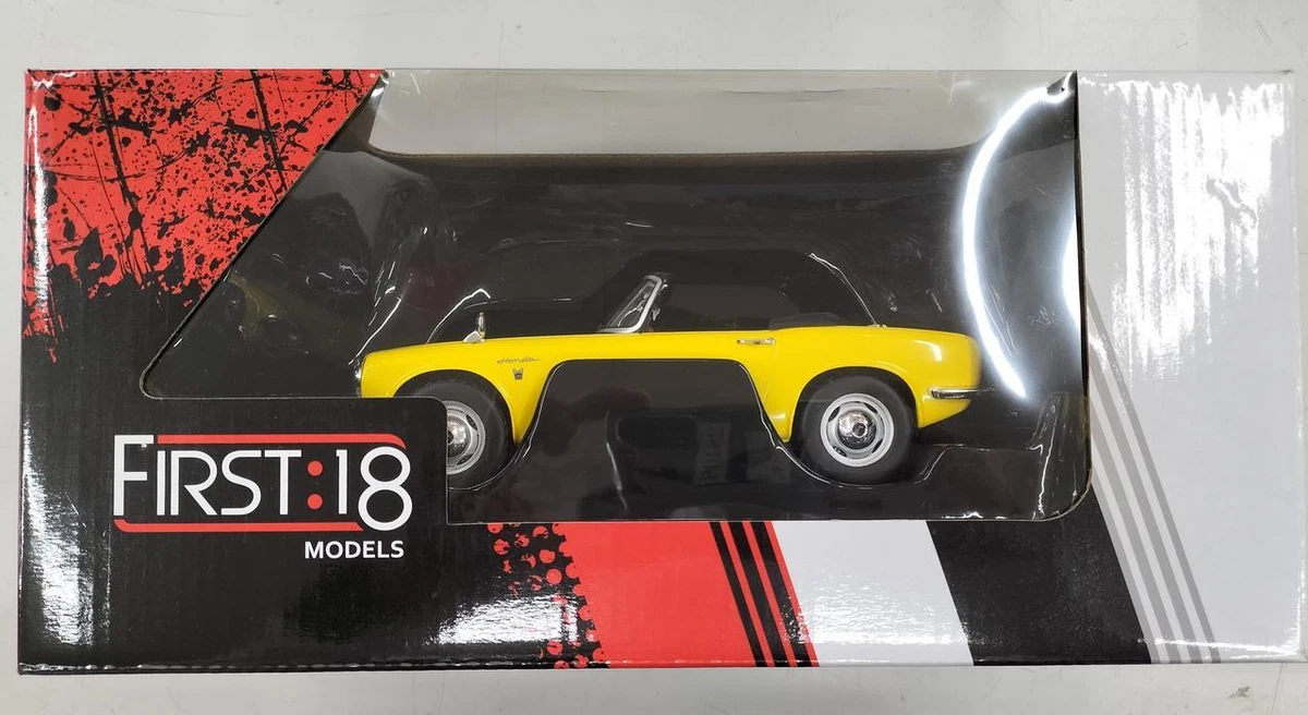 First 18 Honda S800 Yellow 1/18 Scale Car