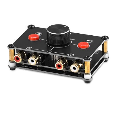 Little Bear MC1022 Mini Audio Switcher, 2-Way RCA Stereo Passive Selector, AB...