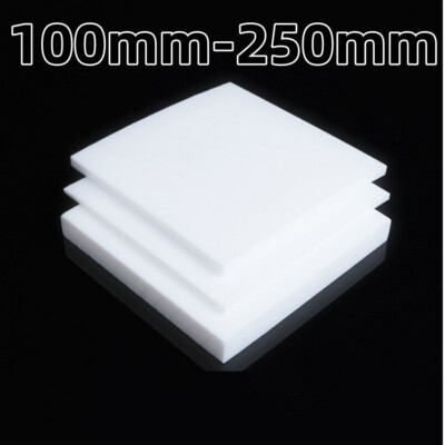 100mm-250mm PTFE Sheet White Plastic Block High Temperature Plate Cut Processed
