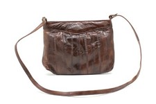 Lee Sands Eel Skin Brown Crossbody Bag