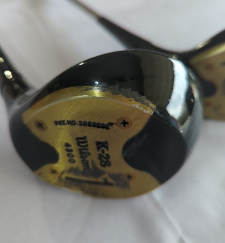 VINTAGE WILSON 4300 K28 1 & 3 WOOD RH ALUMINUM SHAFTS & ORIGINAL GRIPS GOLF CLUB - Picture 5 of 6