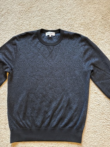 Salvatore Ferragamo Pullover Sweater Large Navy Blue Wool
