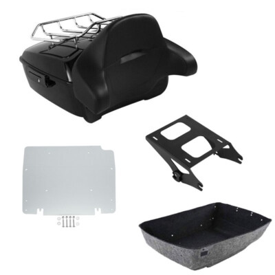 King Pack Trunk Pad Mount Rack Plate Fit For Harley Tour-Pak Street Glide 14-Up