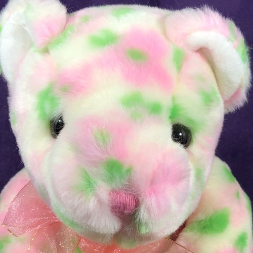 Ty Beanie Babies Bear 2003 Spring Bloom 12" Plush Ribbon Pink Bow Stuffed Animal - Picture 6 of 10