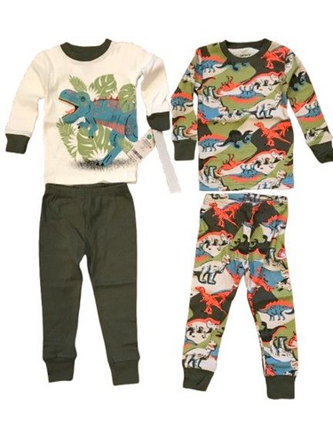 Boy's 18 Month 4 piece Pajama set Long Sleeve Shirts & Pants Carters Dinosaurs