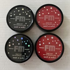 Wet N Wild Face Paint Pot Fantasy Makers 2 Red and 2 Black Lot Of 4
