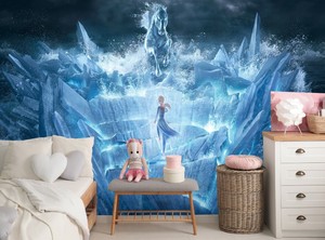 Photo Wallpaper Wall Mural Elsa Frozen Disney For Kids Bedroom Wall Decoration 7446254030098 Ebay