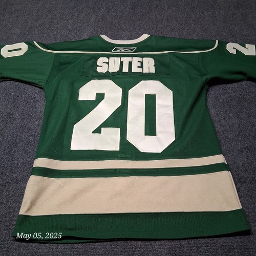 Minnesota Wild Suter Jersey With Fight Strap Size 48 Green 10th Anniversary - Picture 7 of 9