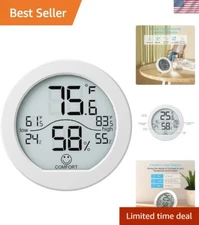 Compact Digital Humidity and Temperature Monitor with Maximum/Minimum Records