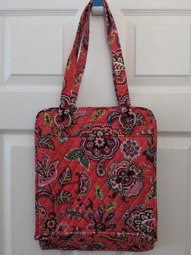 Vera Bradley Shoulder Bag Purse Red Flower Print - Picture 3 of 12