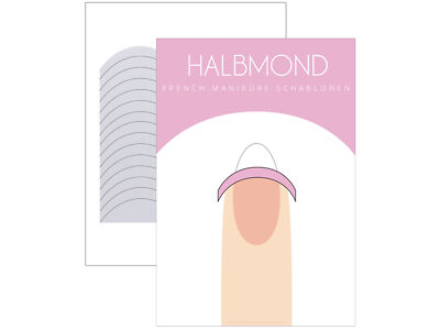 French Maniküre Schablone Halbmond Smile Line Maniküre Sticker Naildesign Art
