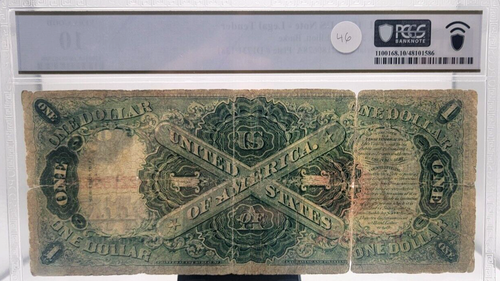 1917 $1 LEGAL TENDER US NOTE FR.37 ELLIOTT BURKE PCGS 10 VG - Picture 2 of 2