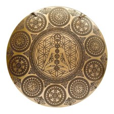 24 inches 7 Chakra Carved Gong, Chakra Healing, Meditation Gong, Sound Therapy