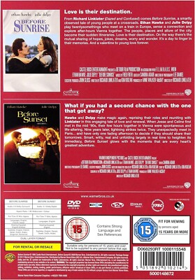 BEFORE SUNSET/SUNRISE DOUBLE PACK DVD PART 1 and 2 Movie Film