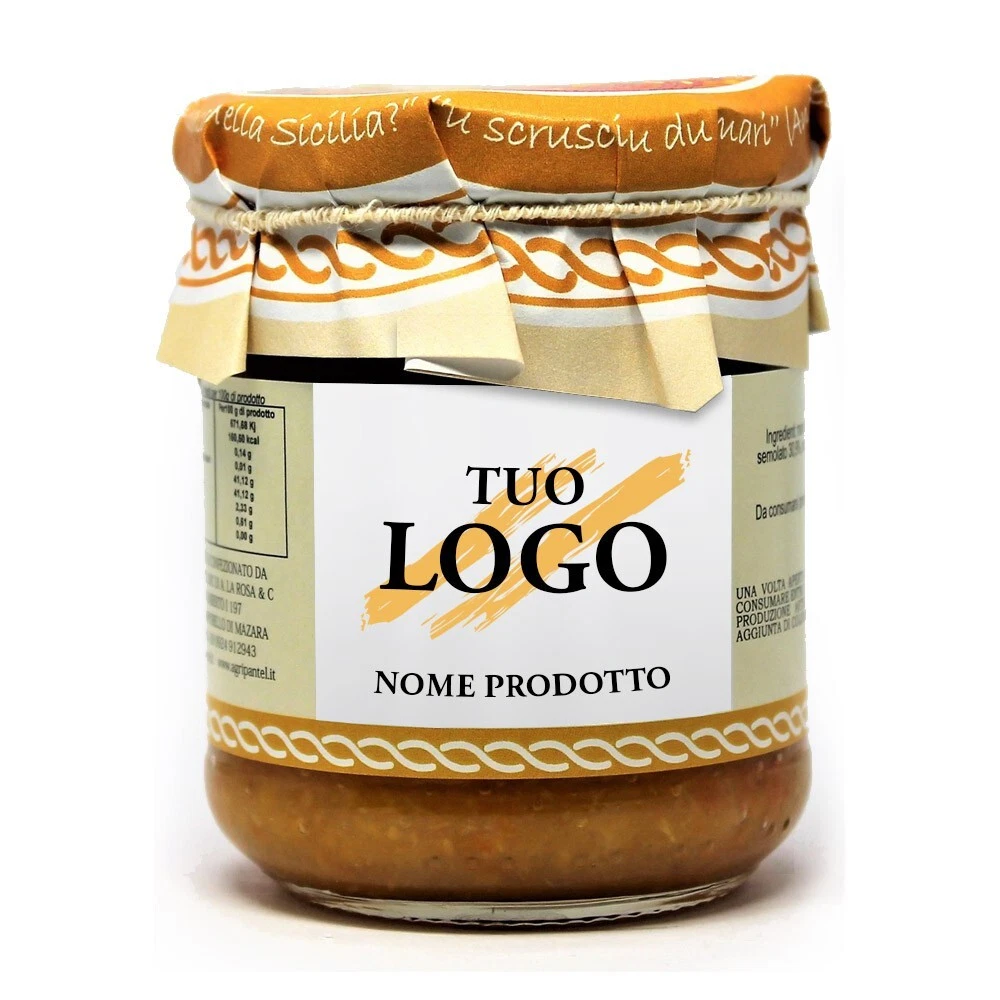 N. 2 cartoni marmellate con etichetta personalizzabile con il tuo logo