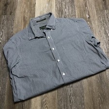 EDDIE BAUER Relaxed Fit Blue Check Button Down Shirt Men's Size Large Tall