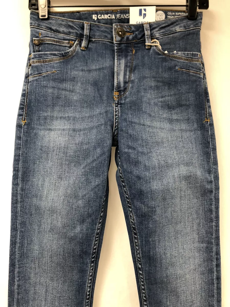 Jean Femme Garcia ref 240 30 92 Coton Taille w27L30 Couleur Bleu