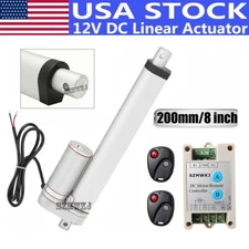 Linear Actuator 8" Stroke 1500N 330lbs Lift DC 12V Motor &Wireless Control Kits