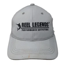 Reel Legends Performance Outfitters Snapback Hat Gray OSFM Adjustable 6 Panel