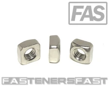 (25) M6-1.00 Stainless Steel Square Nuts A2 DIN557 (25 Pcs)