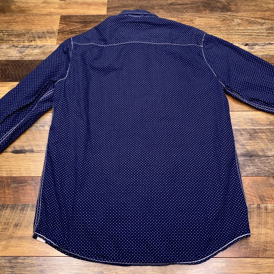 Free Planet Men’s Long Sleeve Roll Tab Double Pocket Stars Navy - Sz M - Image 2 of 4