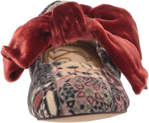 Sam Edelman Kids Felicity Ballet Flats Ivory Multi/Canyon Orange 2M - Picture 3 of 5