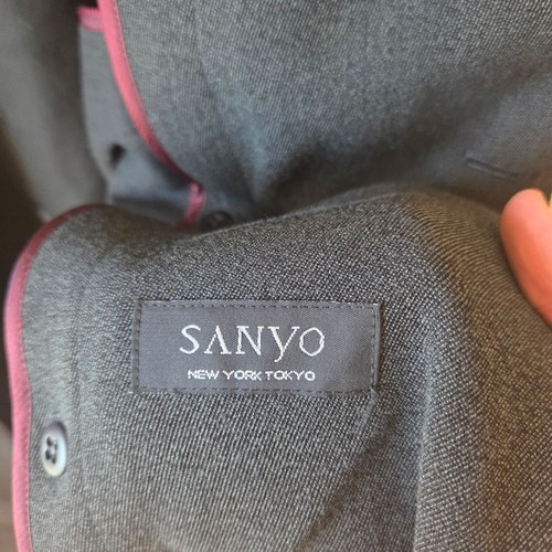 Abrigo para hombre Sanyo R42 gris carbón vintage - Imagen 10 de 15