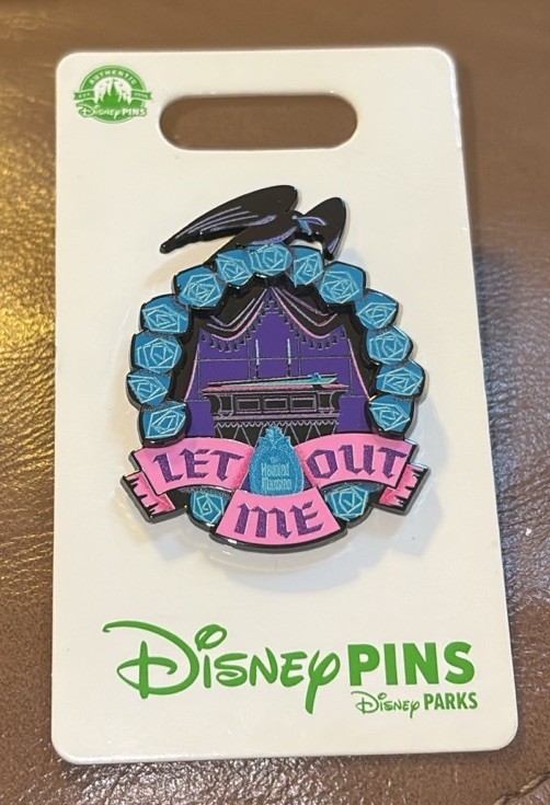 2023 Disney Parks Haunted Mansion Let Me Out Raven Crow Coffin Pin
