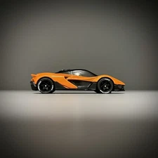 Hot Wheels McLaren W1 Orange Custom Wheels