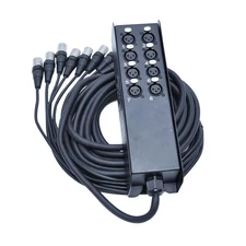Speakers 8 Channel Low Profile XLR Send Sub Snake Cable, XLR Splitter Cable, 25