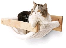 Cat Hammock Wall Mounted, Kitty Beds and Perches, Wooden Cat Wall Furniture...