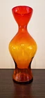 Blenko signed glass decanter 5922L Tangerine Wayne Husted 1959 GLOWS No StOPper