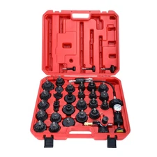 8MILELAKE 33Pcs Radiator and Cap Pressure Tester Kit Vacuum Type Cooling Syst...