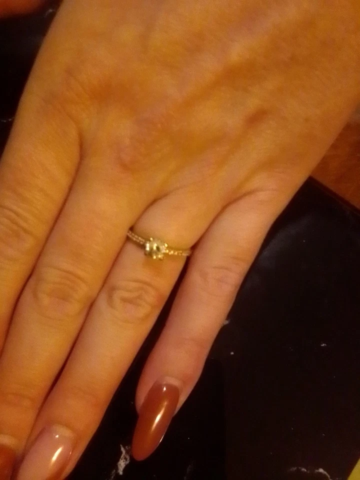 Sehr Schöner Goldring Vorsteckring Verlobungsring Weihnachtsgeschenk Goldring