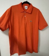 Lacoste Polo Shirt Mens 8 Orange Alligator Logo Casual Classic Short Never Worn