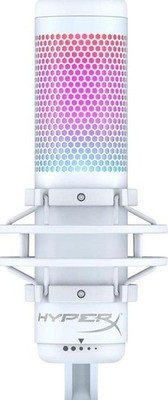 HyperX QuadCast S USB Condenser Microphone RGB Lighting White Model 519P0AA