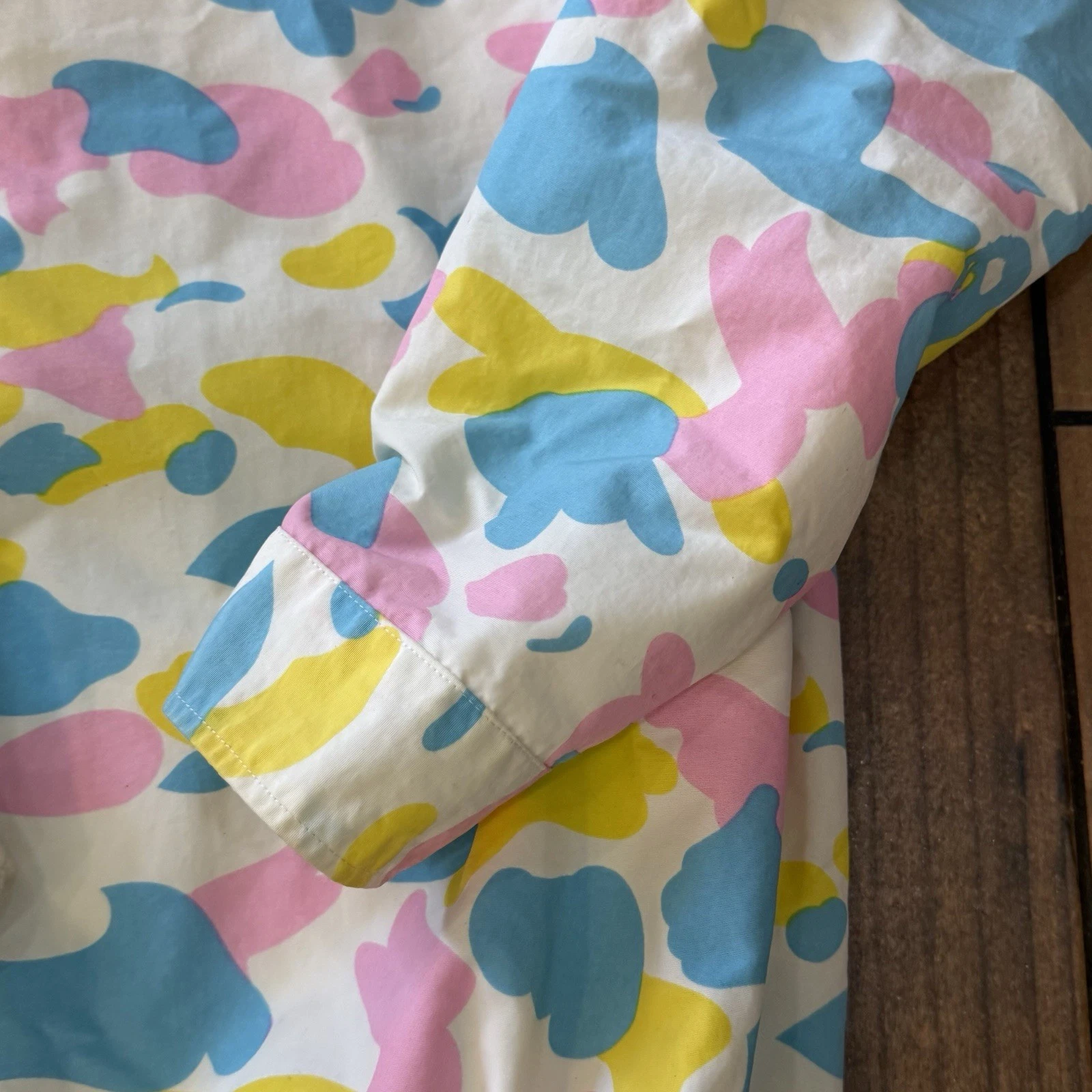 Bape Bathing Ape Cotton Candy Camo Reversable Jacket Size Tall 100% Nylon - product detail image 17