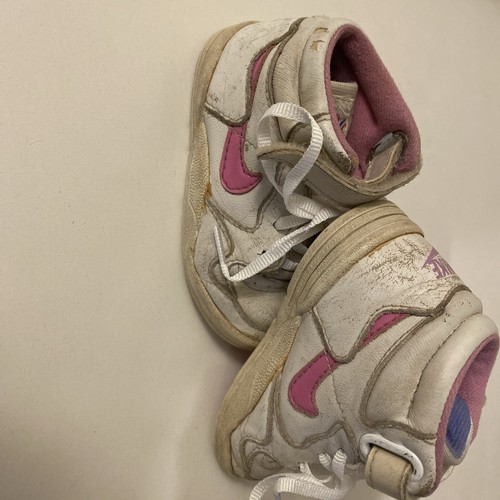 Vintage Girls Nike Flare Baby Shoes 1991 Thailand Pink White Rare 5 - Picture 8 of 12