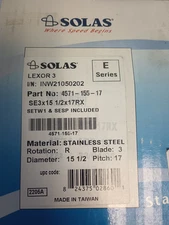 Solas 4571-155-17 - Lexor E3 SS SE3 X 15 1/2 X 17