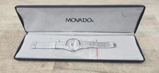 Vintage Movado 32mm Triple Date Moon Phases Watch 80-84-860G w/ Box & Extra Link