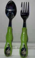 Zak Designs Animal Planet Stainless Steal Toddler Flatware Easy Grip RARE