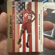 Lebron James 2003 Upper Deck Phenomenal Beginning Rookie Card #20 GOLD. rookie card picture
