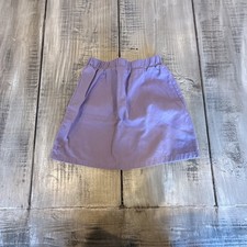 SheIn Girls Purple A-Line Skirt 10Y Button Front Pockets Elastic Waist