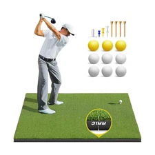 Bltend Thickened Golf Mat: 5x4ft & 5x5ft Heavy-Duty Golf Hitting Mats Practic...