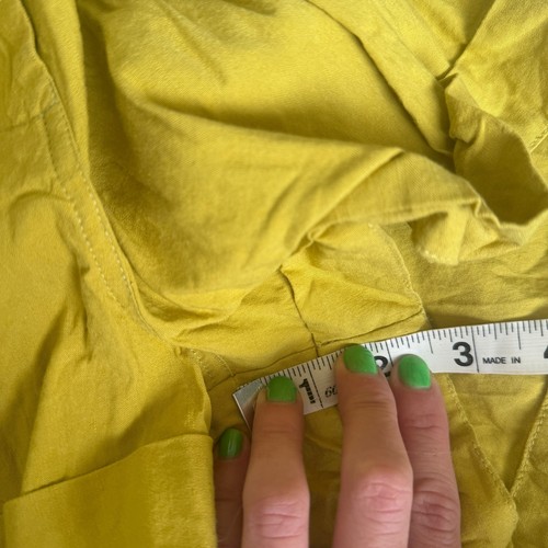 Rag & Bone Surplus Short Sleeve Romper Chartreuse Bright Green Utility Linen 0 - Picture 16 of 16